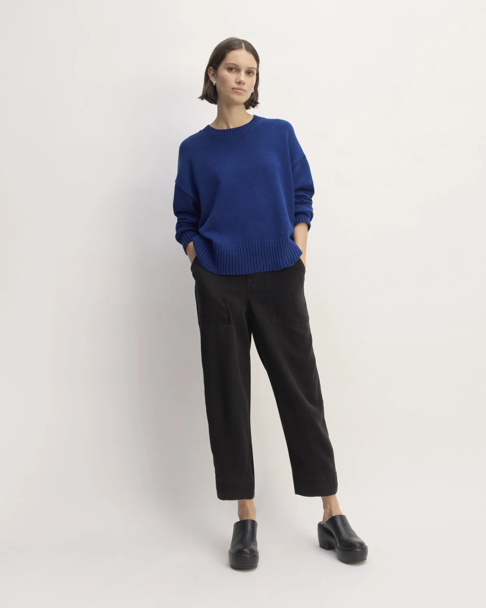 The Boxy Sweater in Everyday Cotton | Bellwether Blue (6)