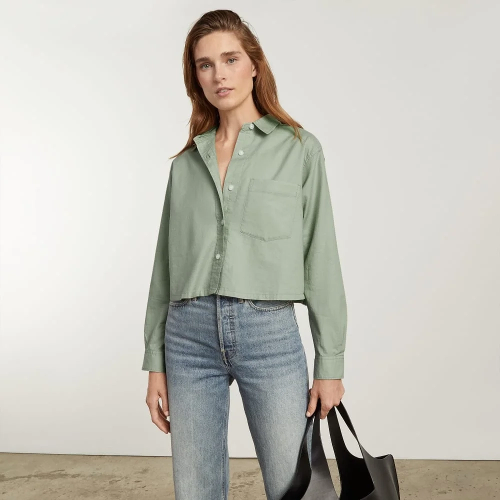The Way-Short Shirt in Silky Cotton | Laurel (4)