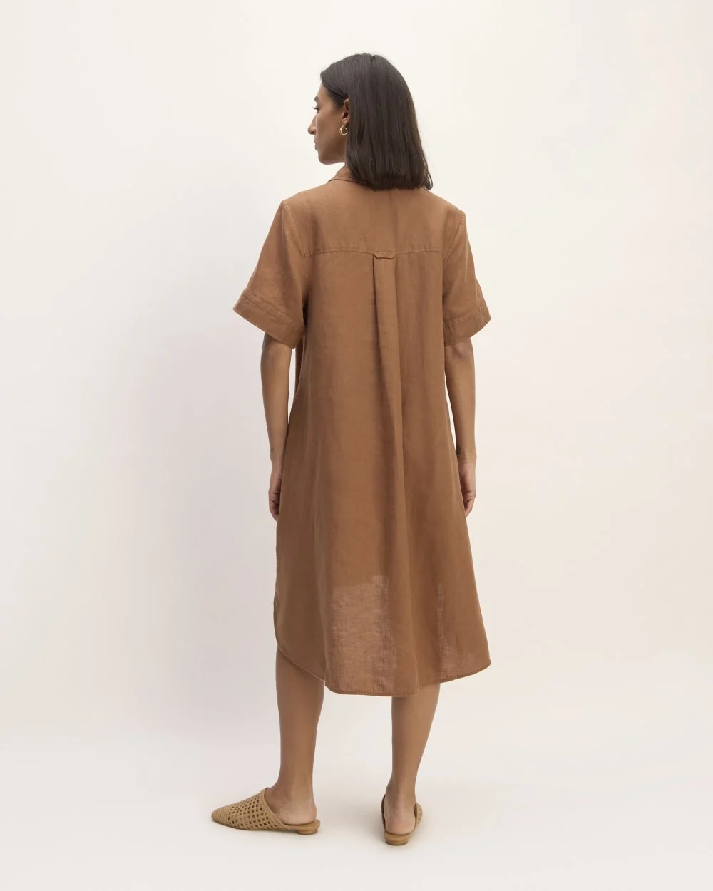 The Daytripper Dress in Linen | Carob Brown (3)