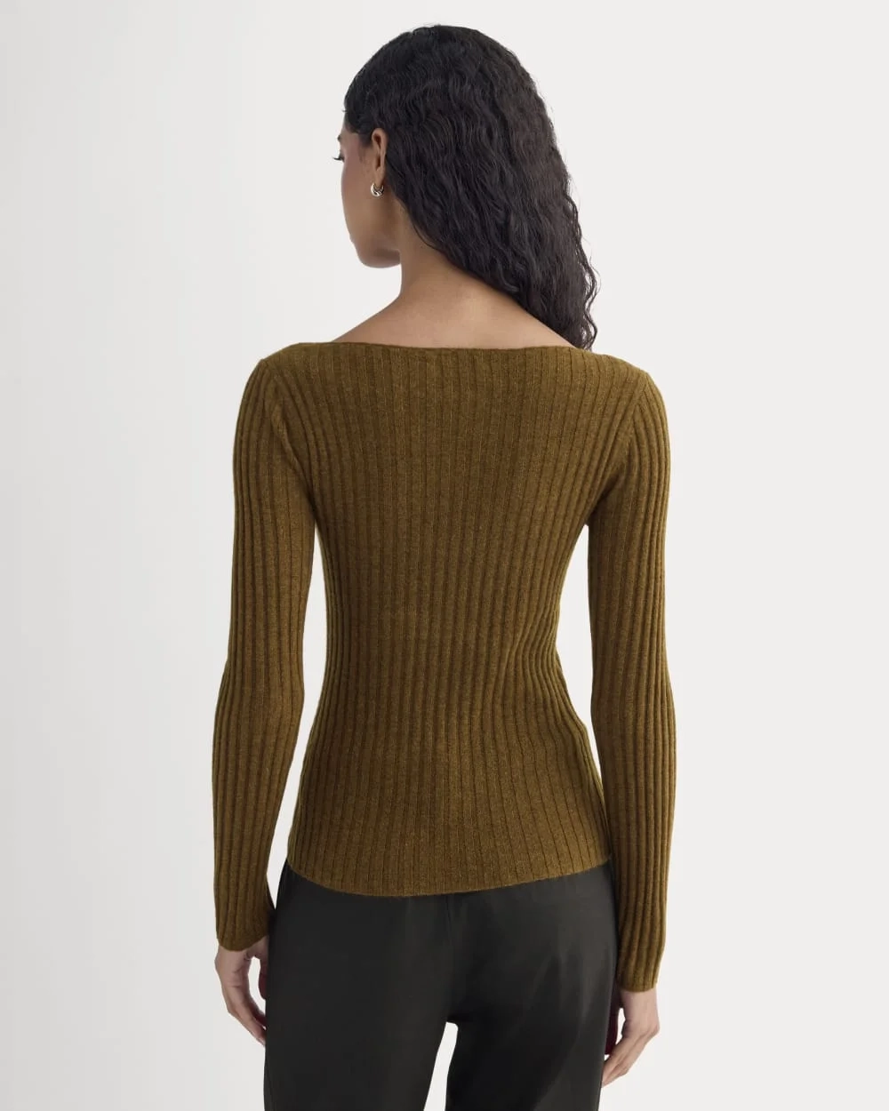Cashmere Ribbed Boat-Neck Sweater | Heathered Toffee (5)