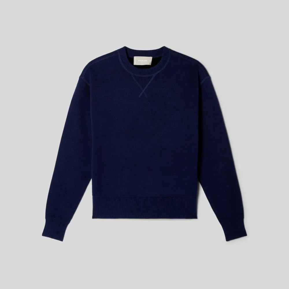 The Cotton-Merino Sweatshirt | Bright Navy (3)