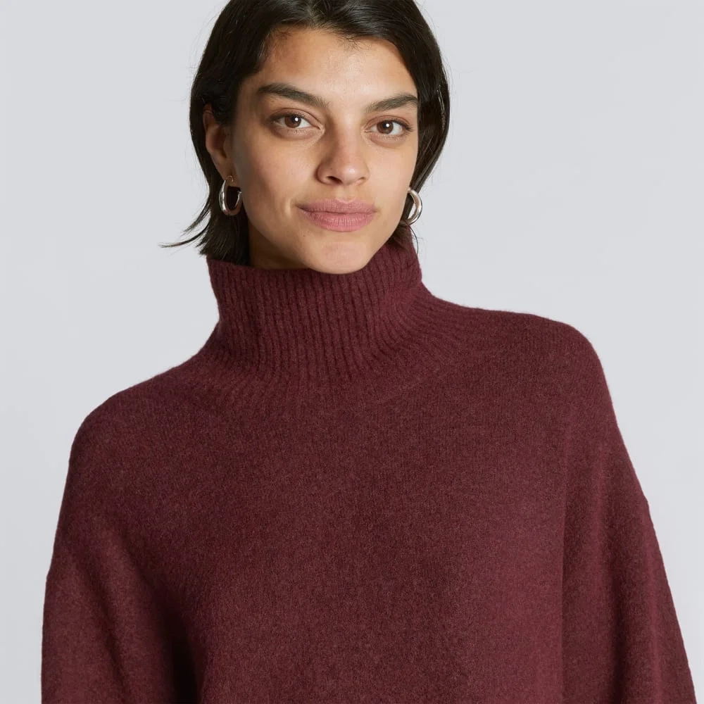 The Cozy Stretch Turtleneck Dress | Brandy (4)