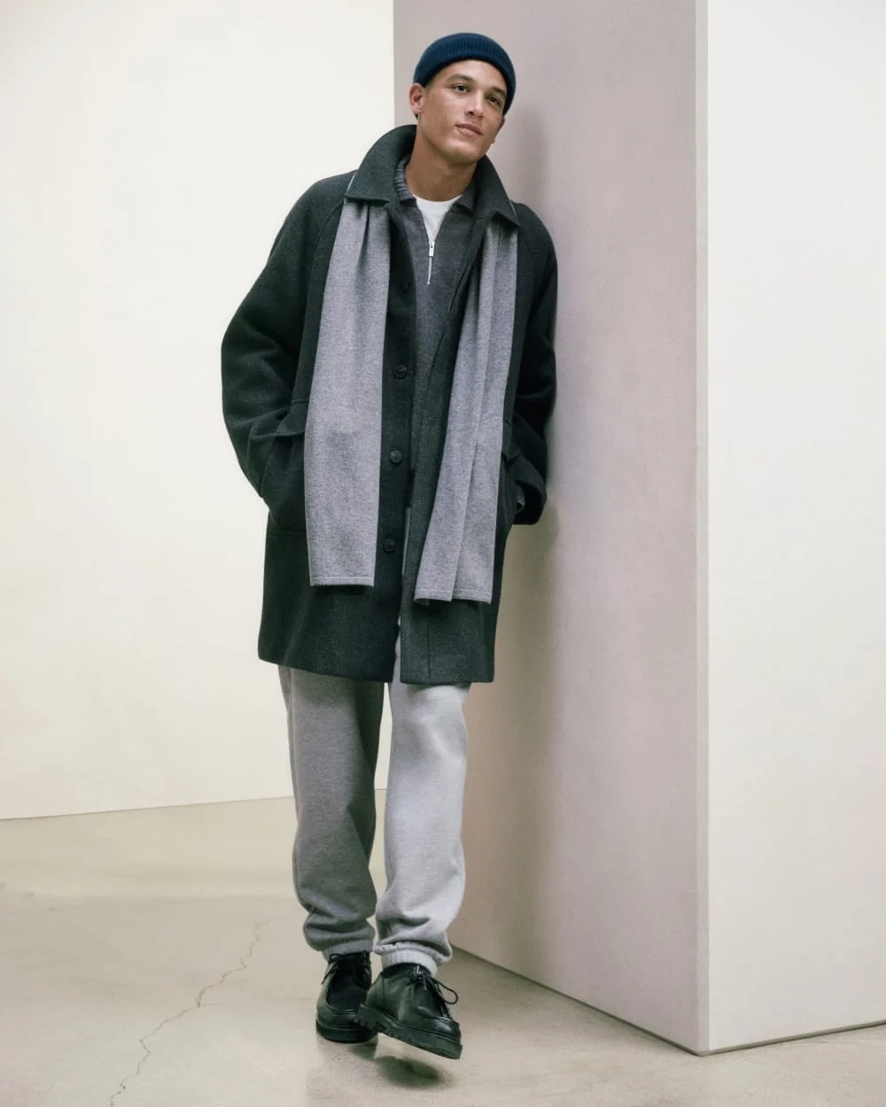 The Cashmere Scarf | Heather Charcoal (6)