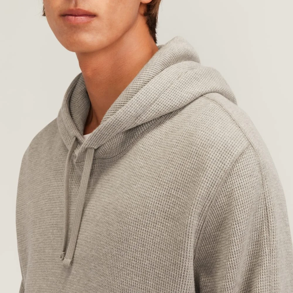 The Waffle-Knit Hoodie | Heathered Oatmeal (6)