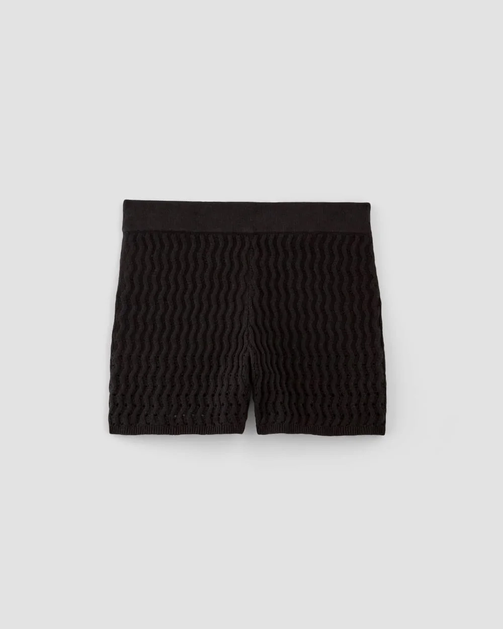 The Crochet Knit Short | Black (4)