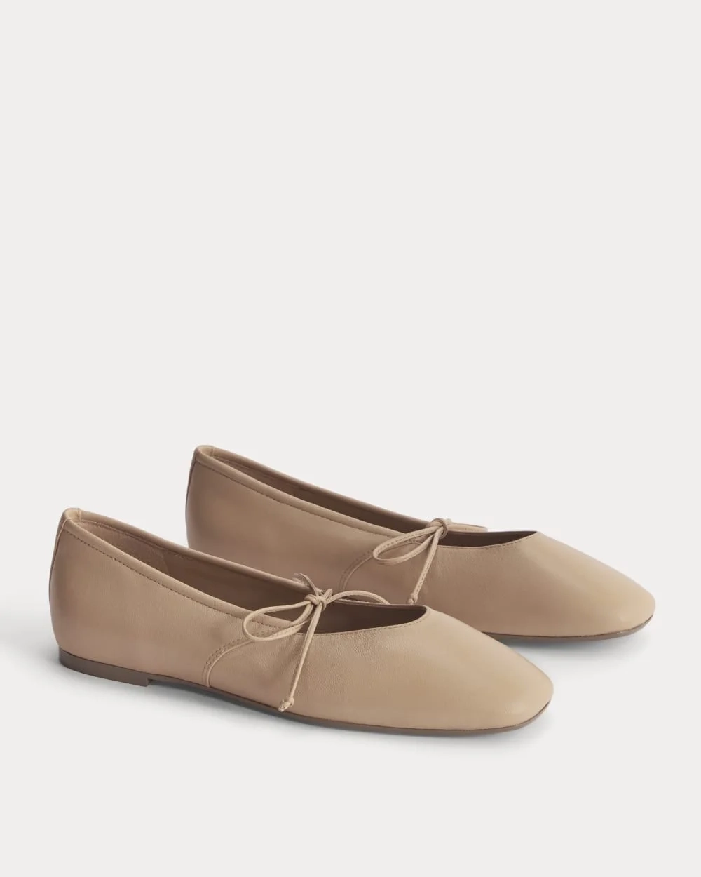 Leather Keyhole Flat | Blush Tan (6)