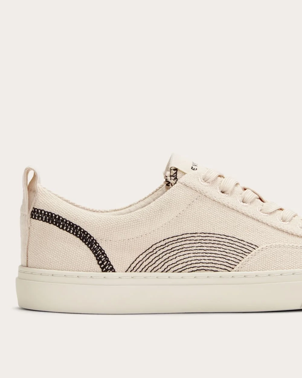 The Tread-Bare Sneaker | Natural Canvas / Black (6)