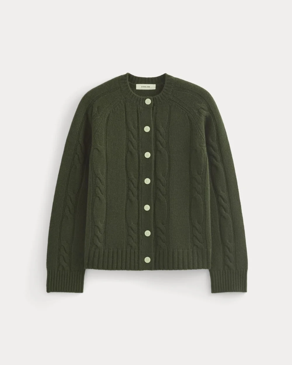 Cable Cardigan in Extrafine Luxe Merino | Dark Forest (3)