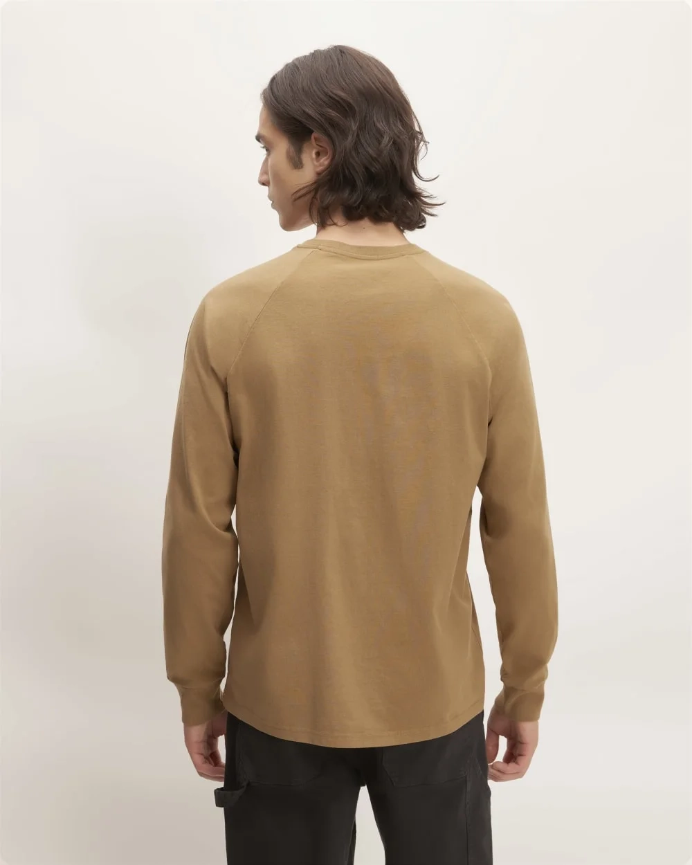 The Premium-Weight Long-Sleeve Crew | Uniform | Toasted Coconut (4)