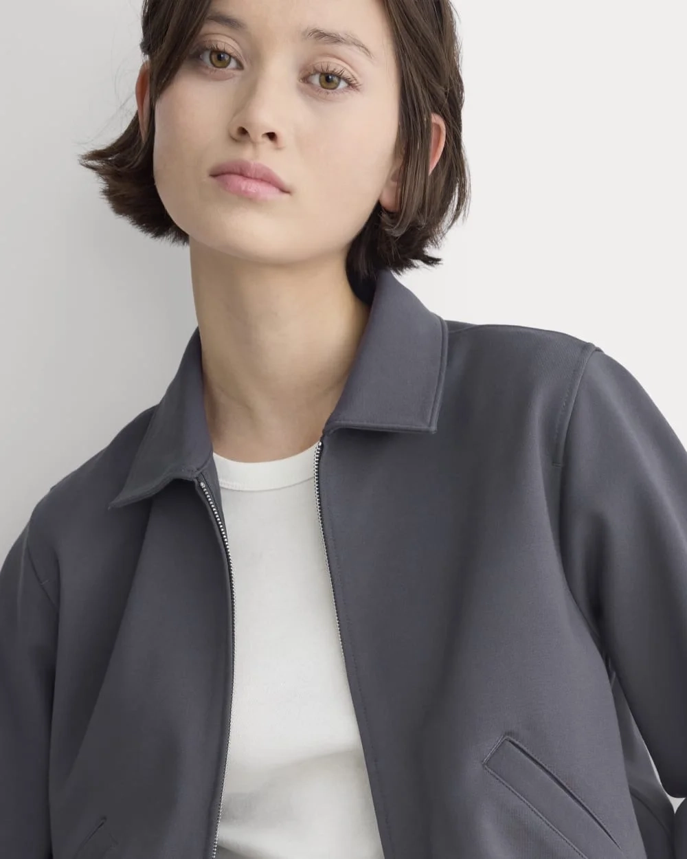 Ponte Aviator Jacket | Graphite (5)