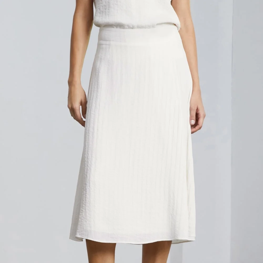The City Stripe Midi Skirt | Bone (3)