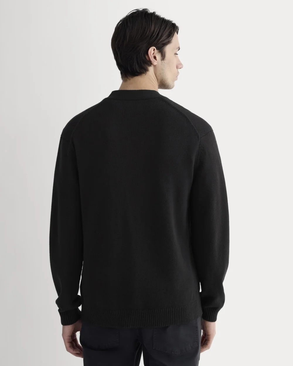 The Classic Cardigan in Everyday Cotton | Black (6)