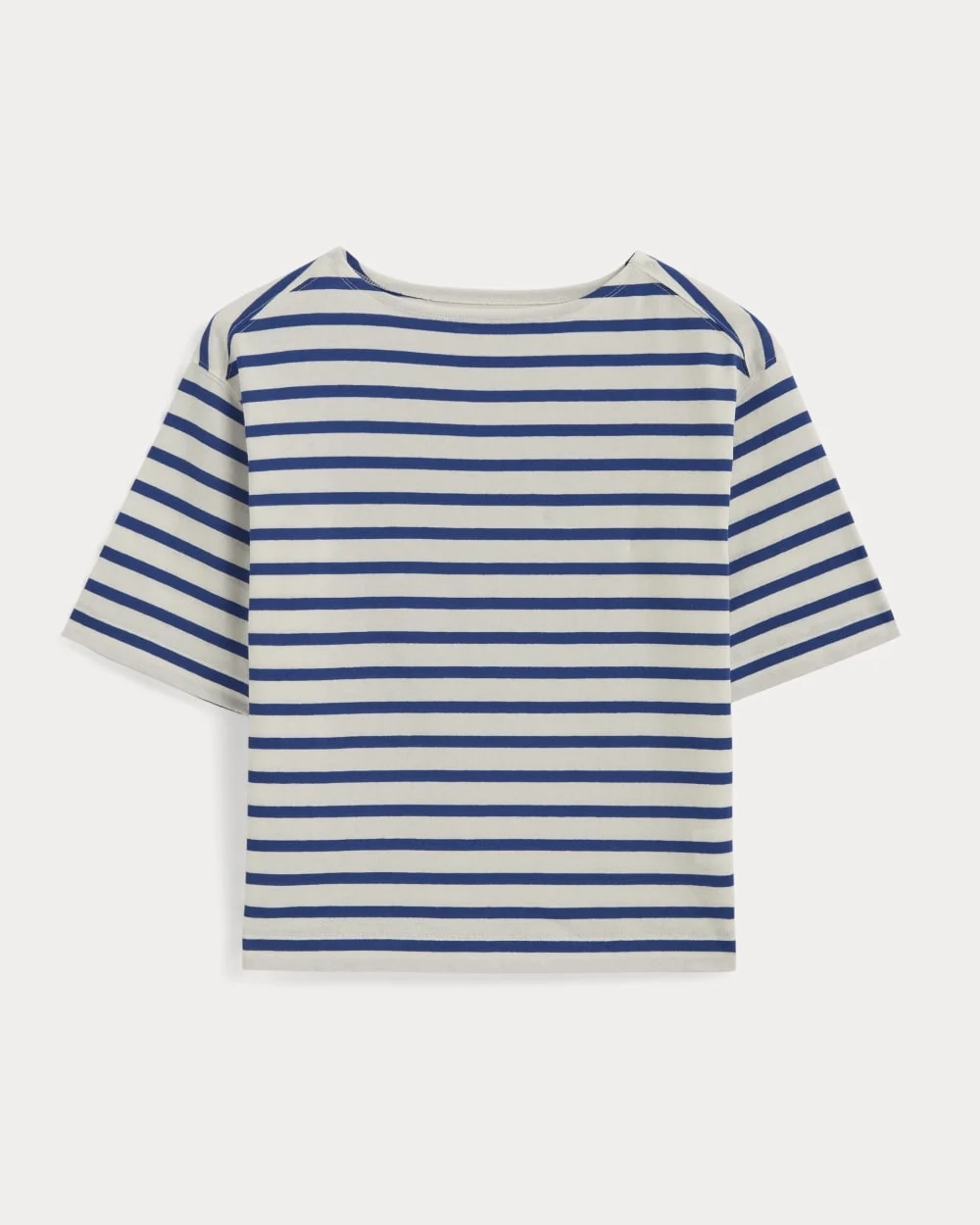 The Mariner Oversized Tee | Bone / Mazarine Blue (4)