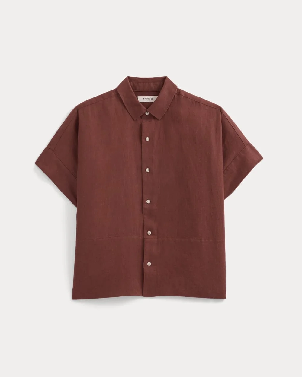 The Boxy Shirt in Linen | Henna Red (5)