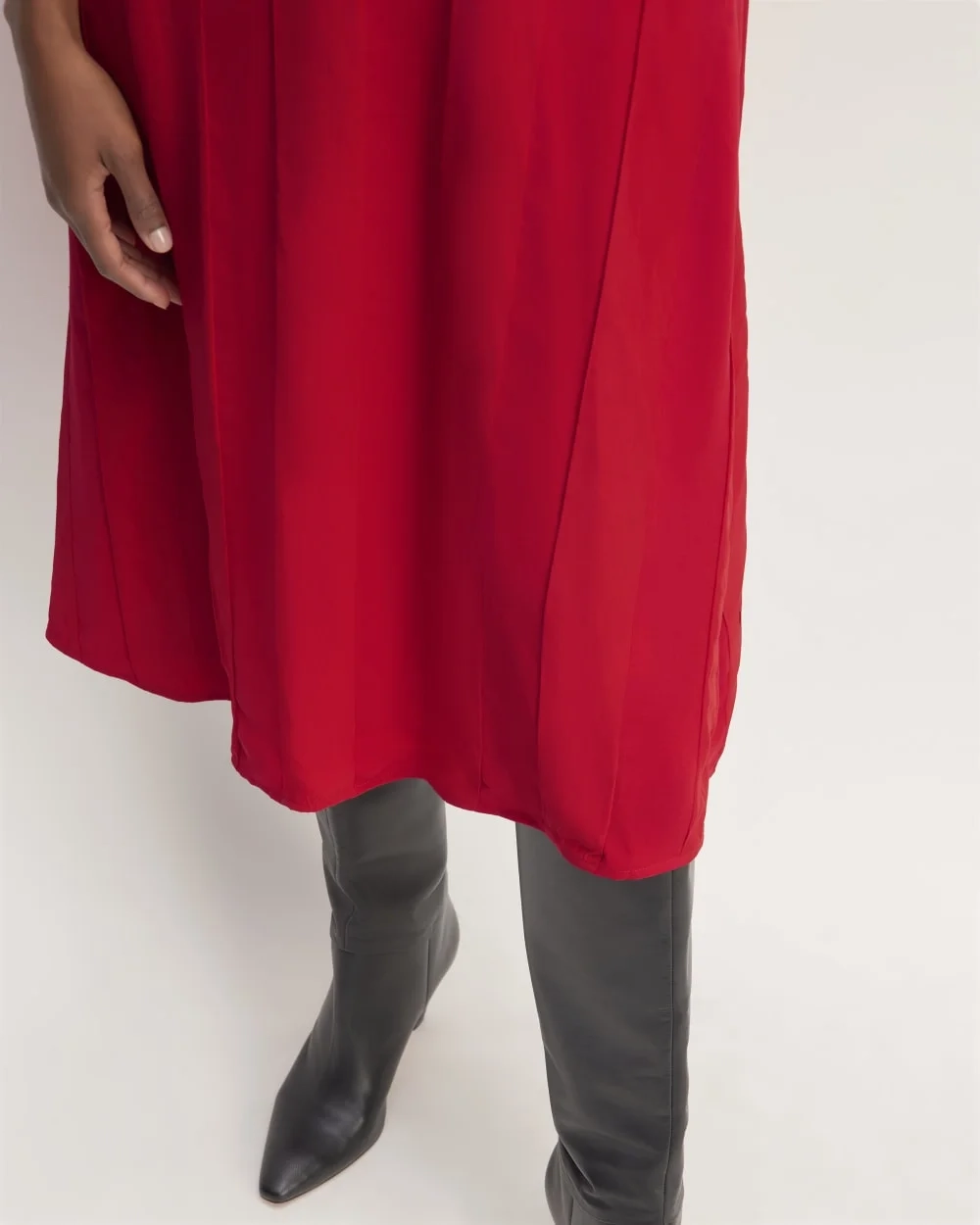 The City Stripe Ruched Dress | Haute Red (5)
