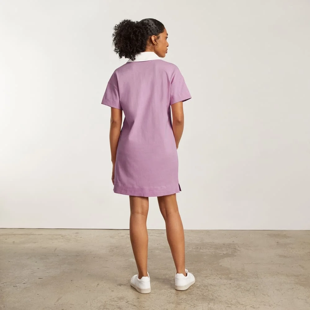 The Organic Cotton Polo Dress | Lilac (4)