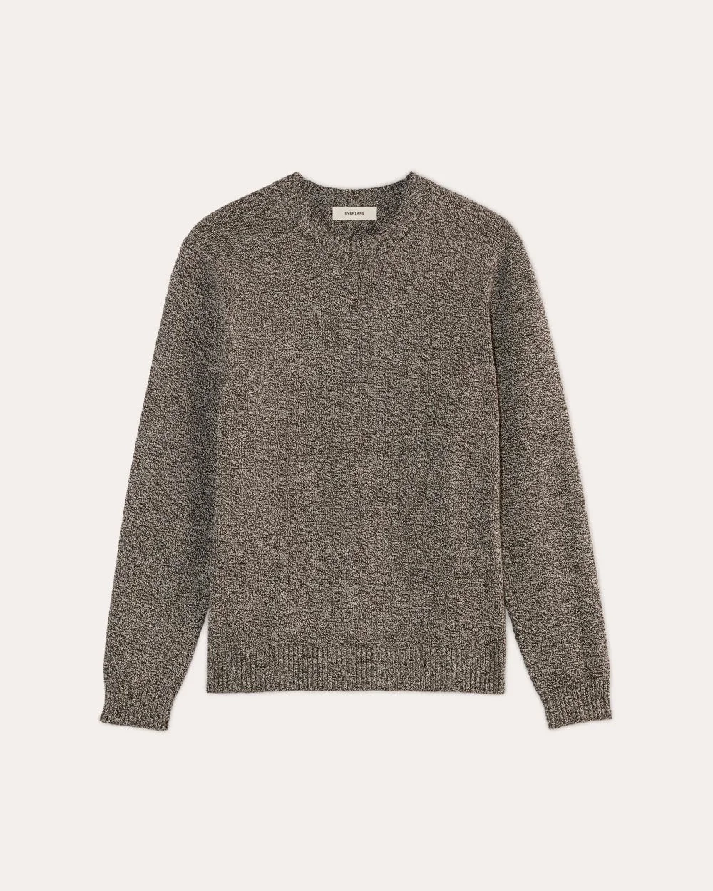The Classic Sweater in Everyday Cotton | Canvas / Black Twist (6)