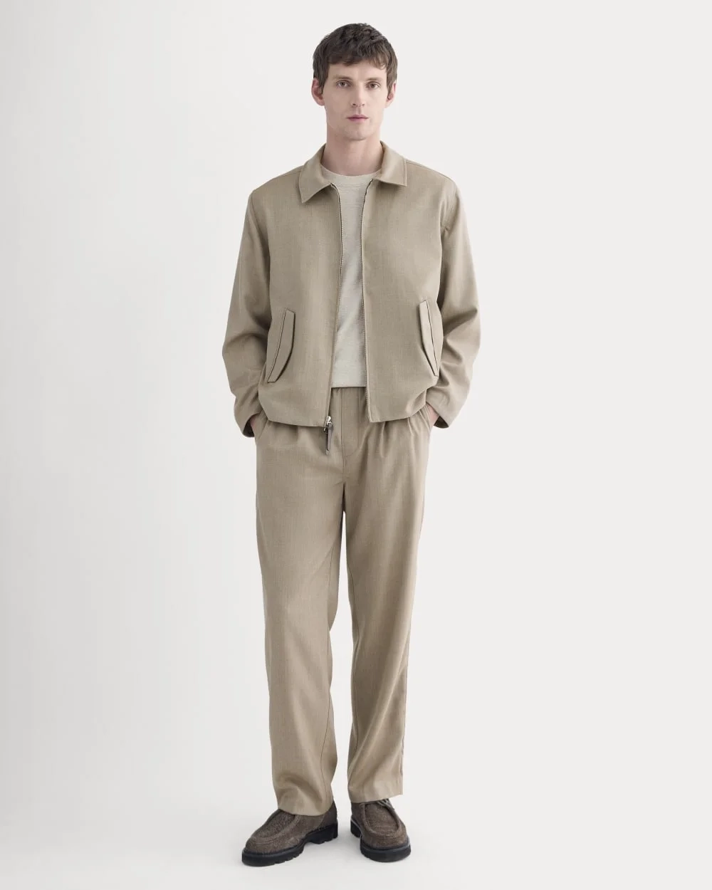Tailored Zip Jacket | Light Taupe (4)