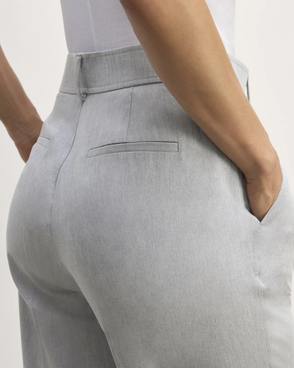 The Draper Tapered Pant in Buttersmooth | Heather Steel (5)