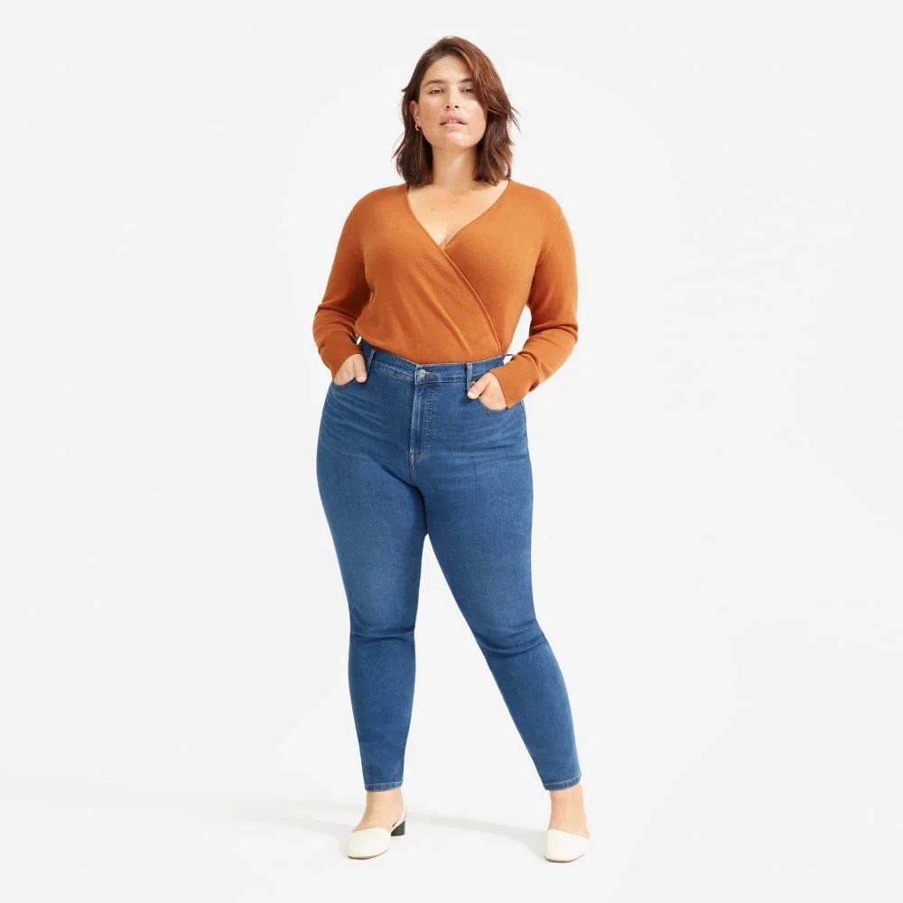The Authentic Stretch High-Rise Skinny | Mid Blue | 26.5" Inseam (12)
