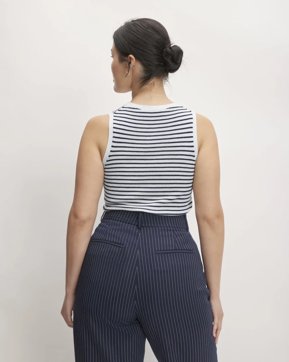 The Tank in Ultrasoft Merino | Bone/Navy (4)