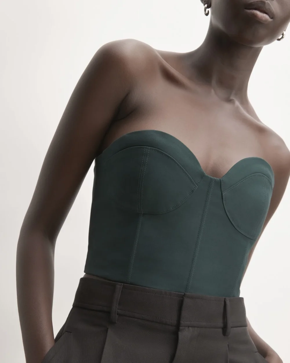 The Structured Cotton Bustier | Scarab (5)
