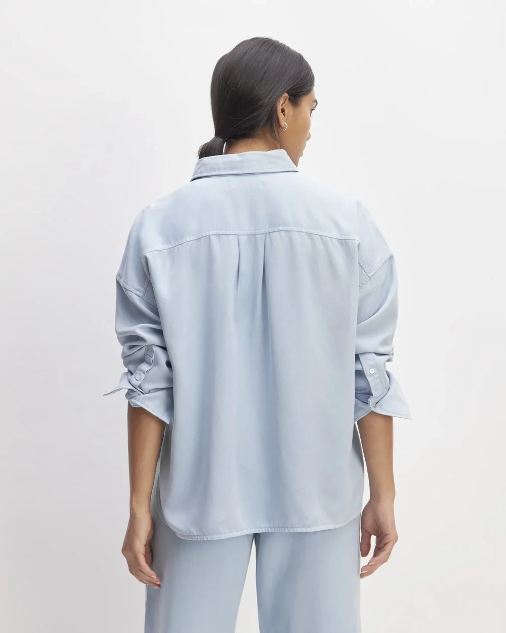 The Boxy Overshirt in Buttersoft | Chambray Blue (5)