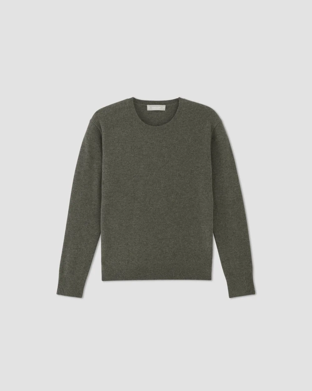 The Classic Crew in Cashmere | Heathered Army Green (4)