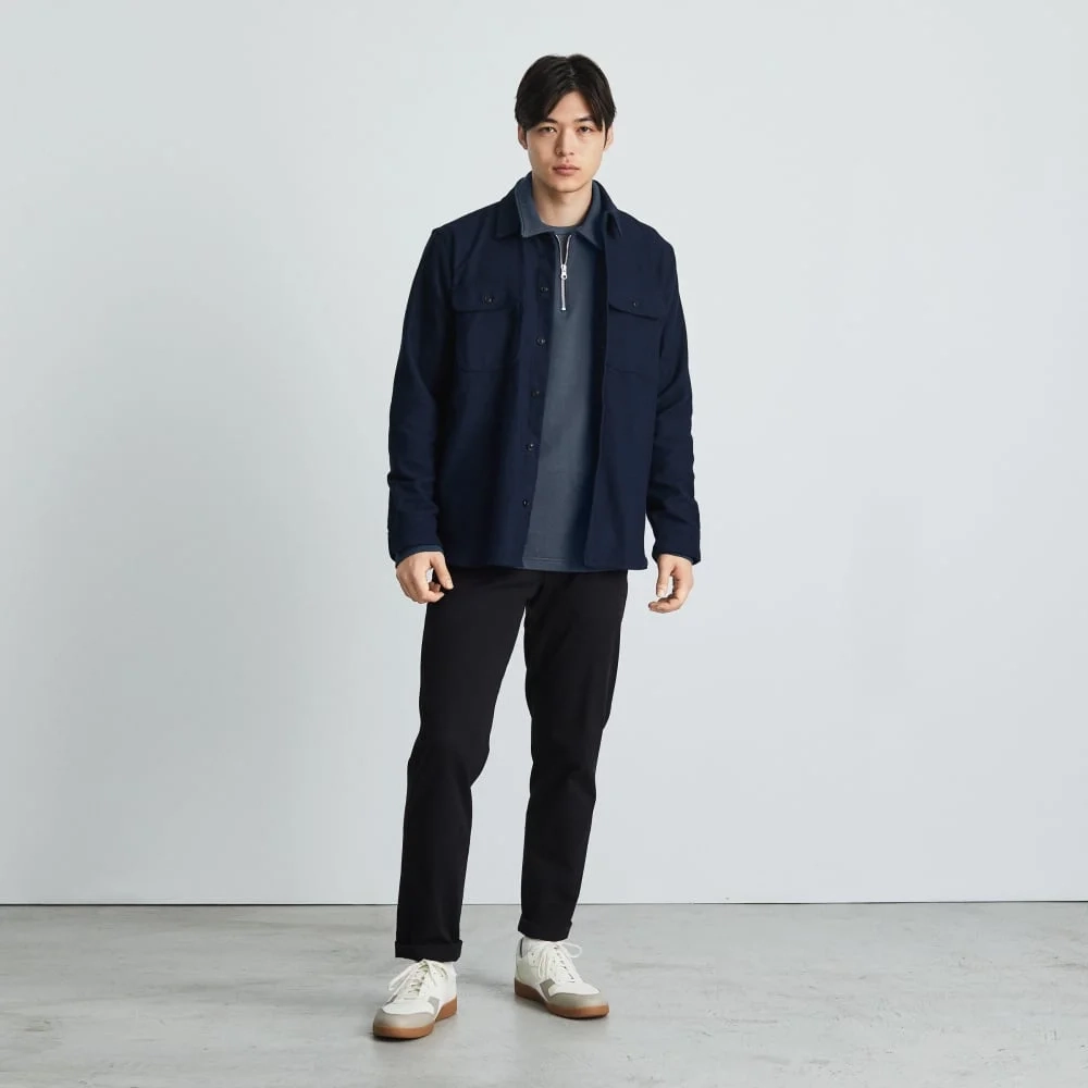 The Track Quarter-Zip Sweatshirt | Kingfisher Blue (5)