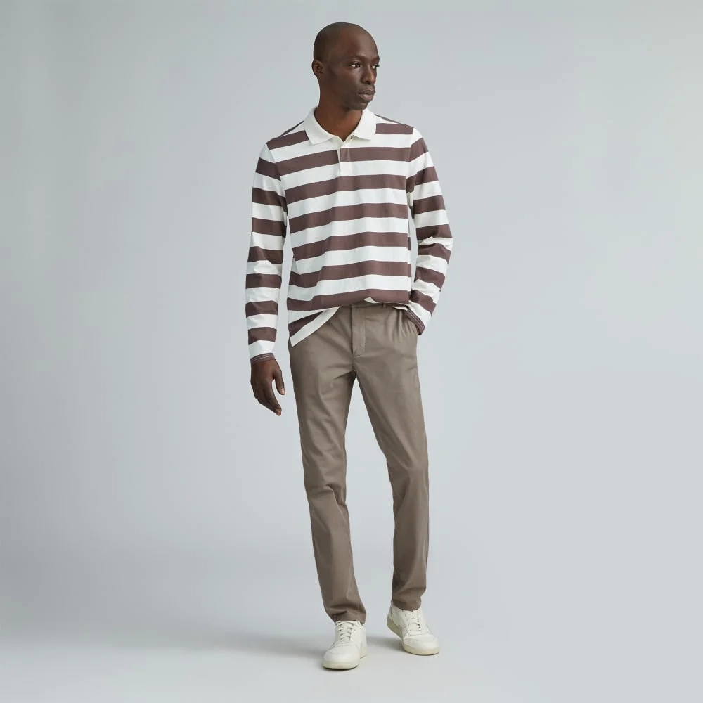 The Premium-Weight Rugby Shirt | Chocolate Brown / Canvas Tan (6)
