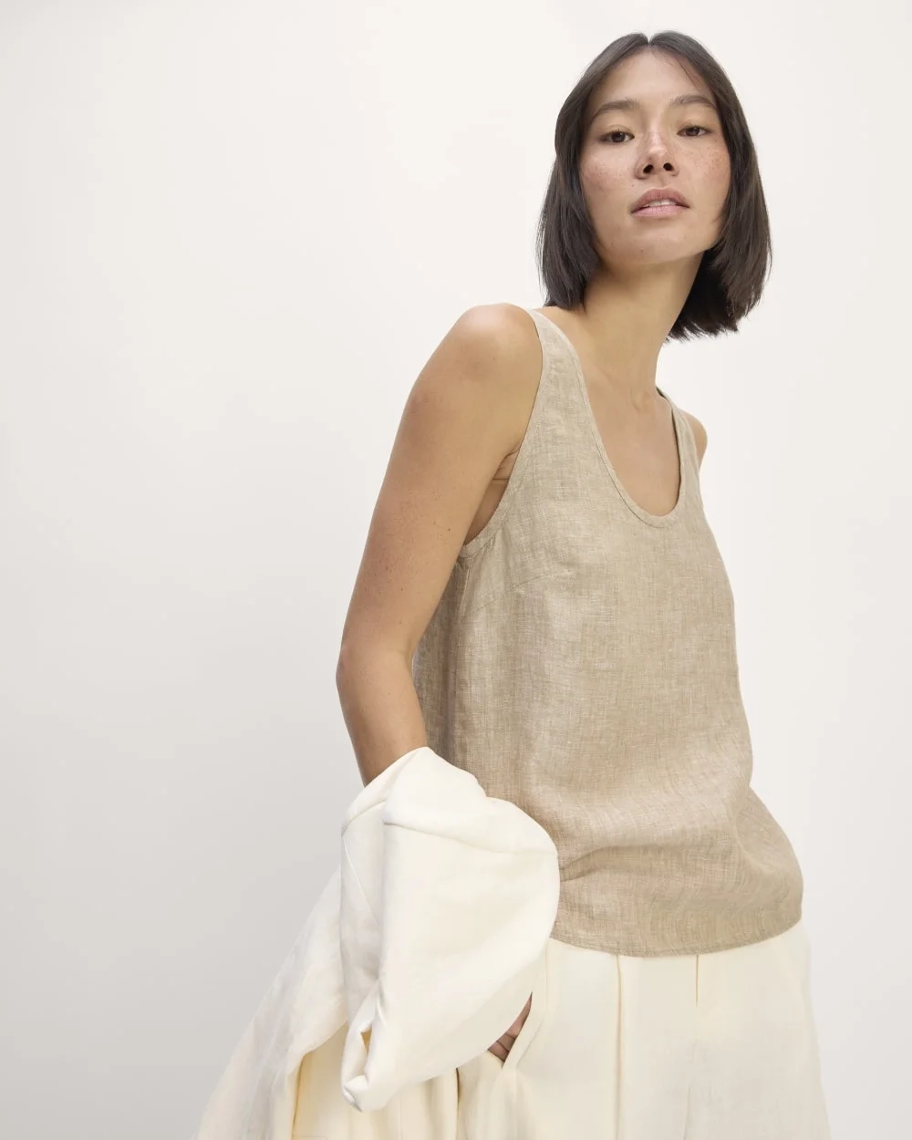 The Scoop Tank in Linen | Cornstalk Chambray (3)