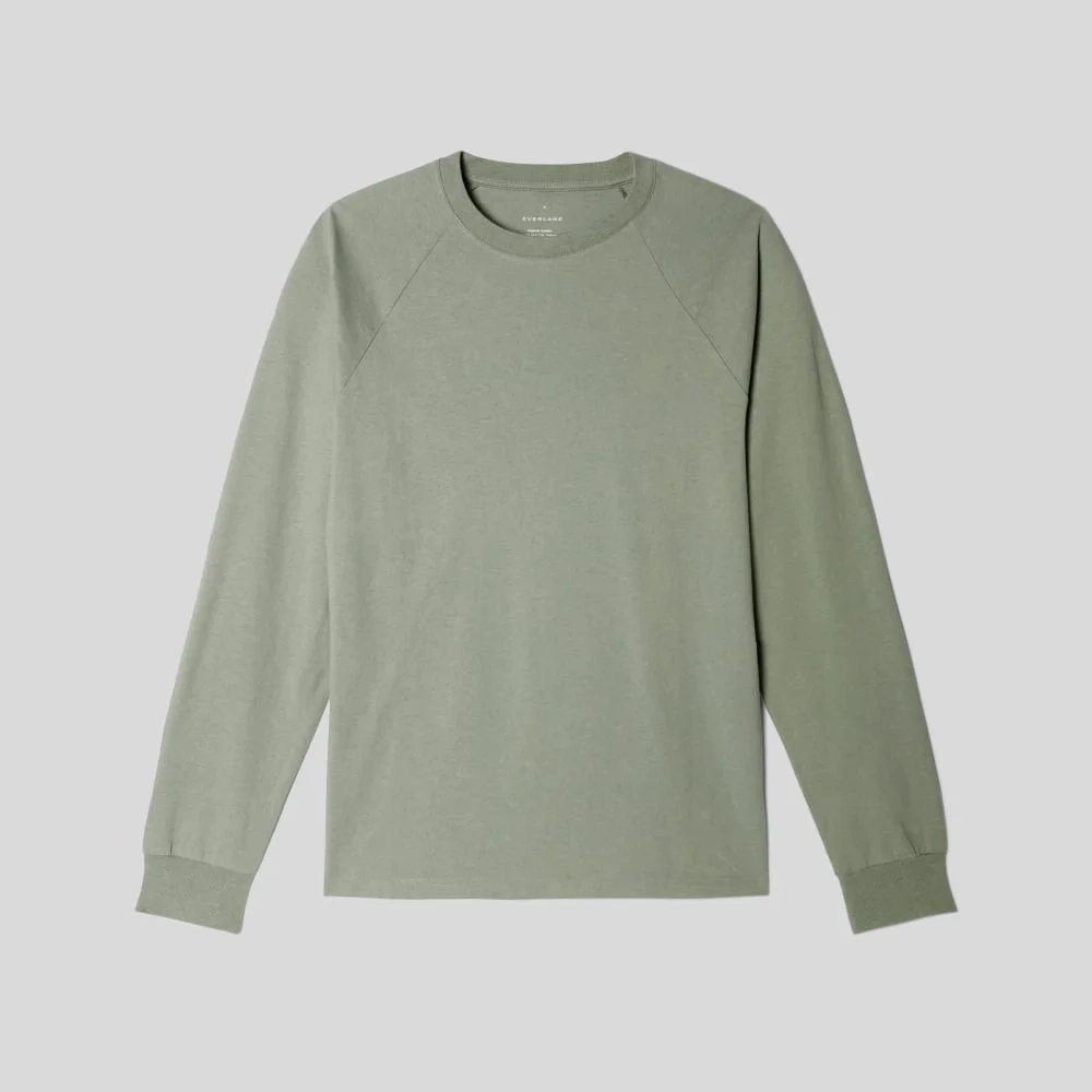 The Premium-Weight Long-Sleeve Crew | Uniform | Seagrass (4)