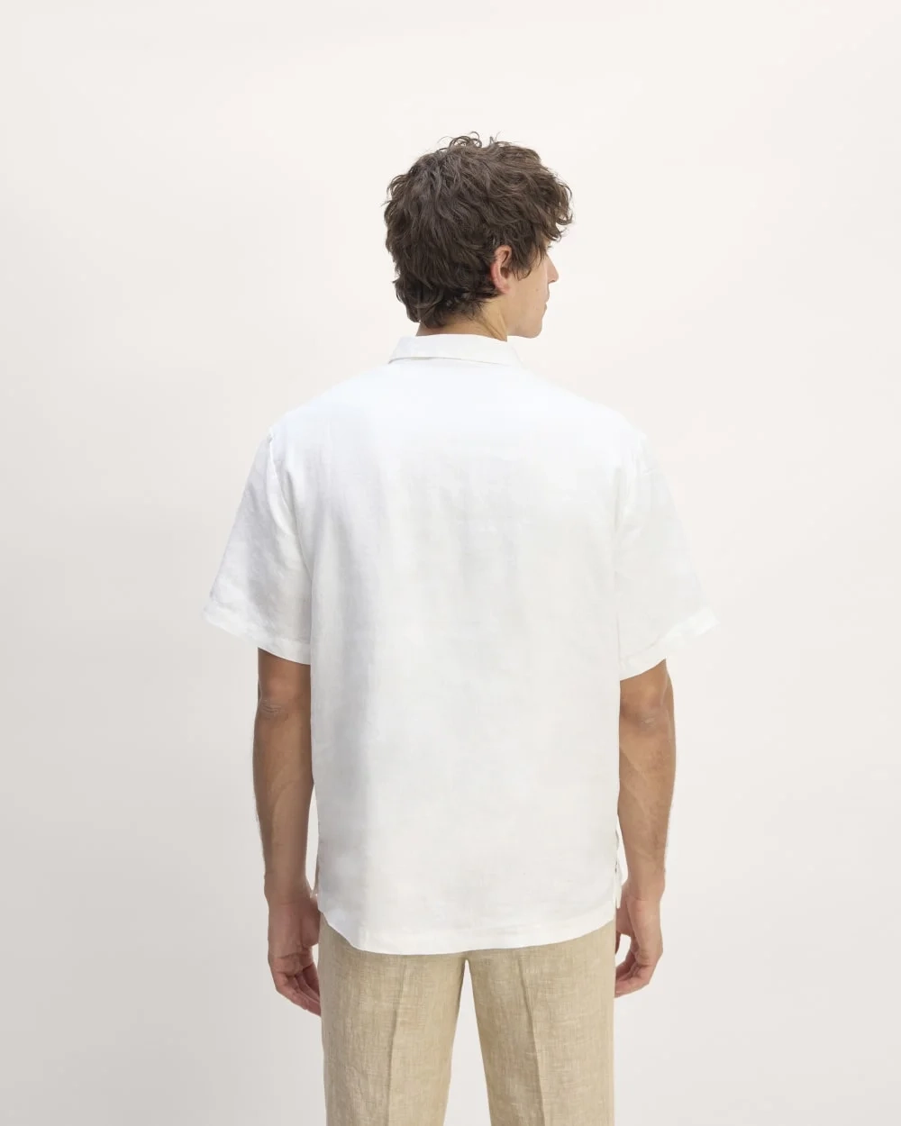 The Linen Short-Sleeve Popover Shirt | White (4)