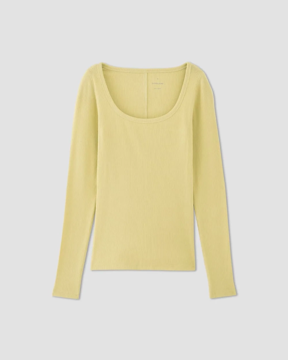 The Luxe Rib Long-Sleeve Scoop-Neck Tee | Raffia (4)