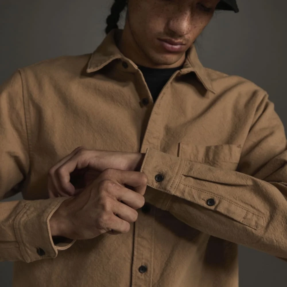 The Canvas Organic Cotton Overshirt | Cappuccino (6)