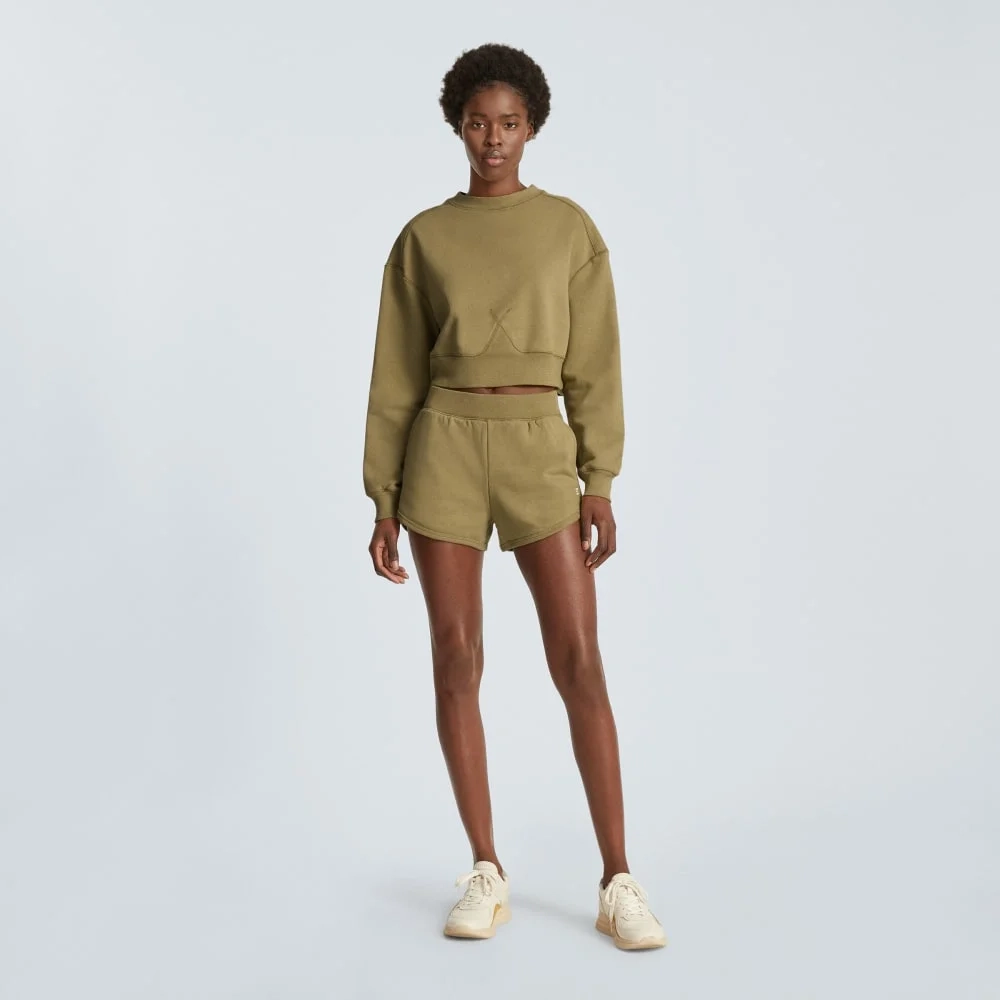 The Organic Cotton Cropped Crew | Fennel Seed (3)