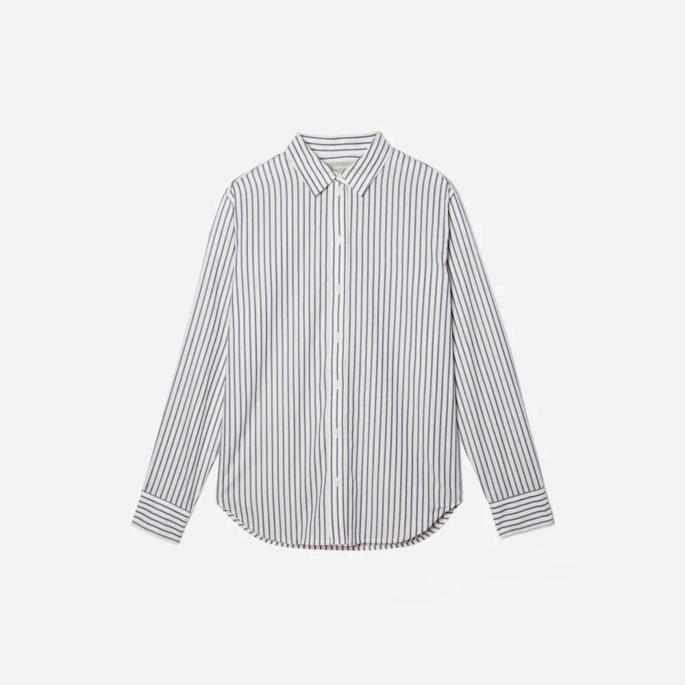The Must-Have Shirt in Silky Cotton | Deep Blue / Canvas