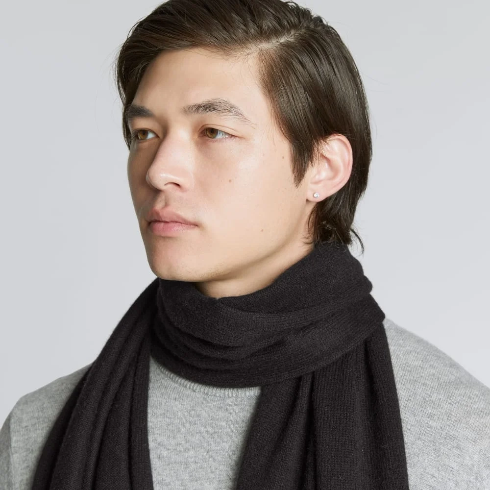 The Cashmere Scarf | Black (5)