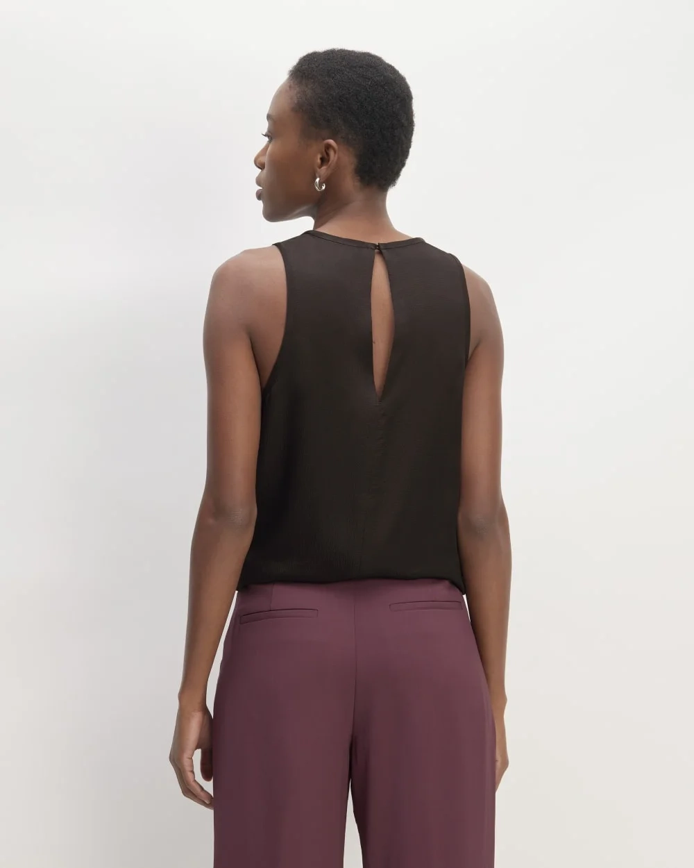 The Satin Racerback Top | Black (5)