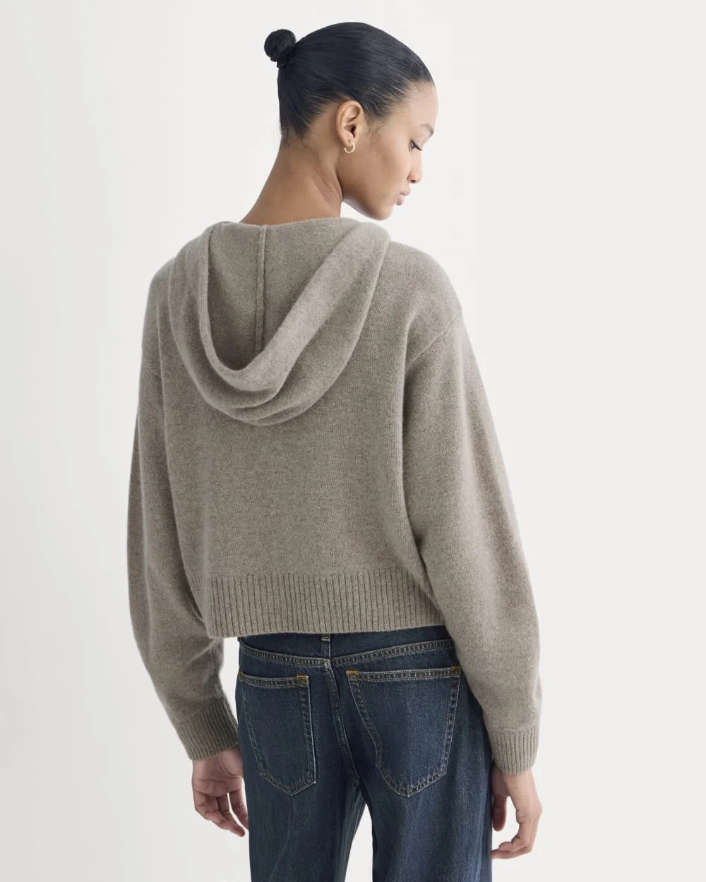 Full-Zip Hoodie in Wool Cashmere | Oatmeal (5)