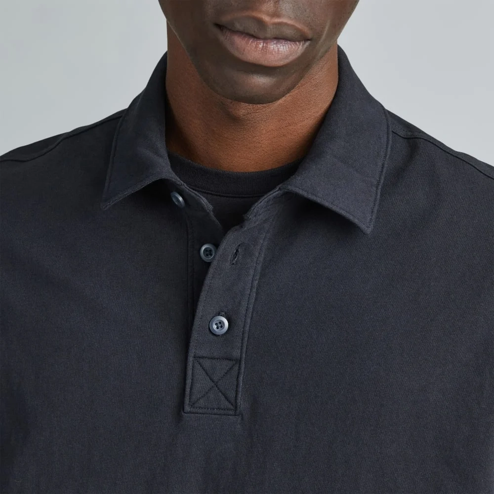 The Premium Weight Relaxed Polo | Black (4)
