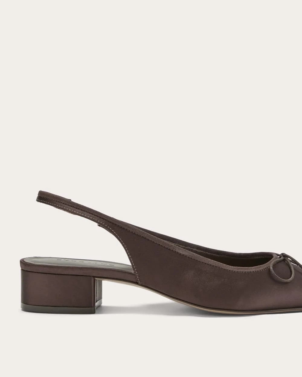 The Ballet Slingback Heel | Deep Brown Satin (6)