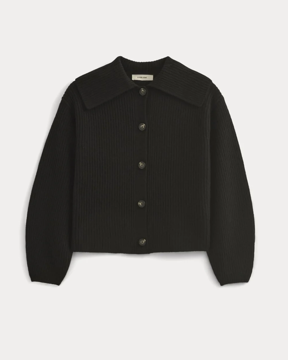 Fisherman Cardigan in Wool Cashmere | Black (5)
