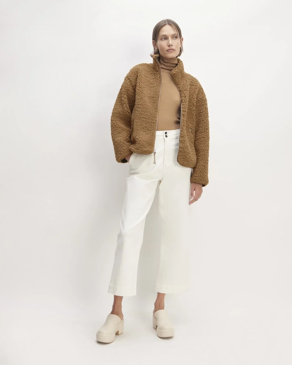 The ReNew Fleece Full Zip | Toasted Coconut (4)