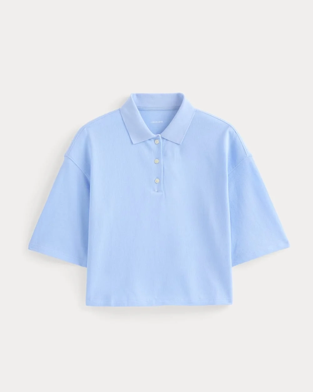Pique Boxy Polo | Open Air Blue (5)