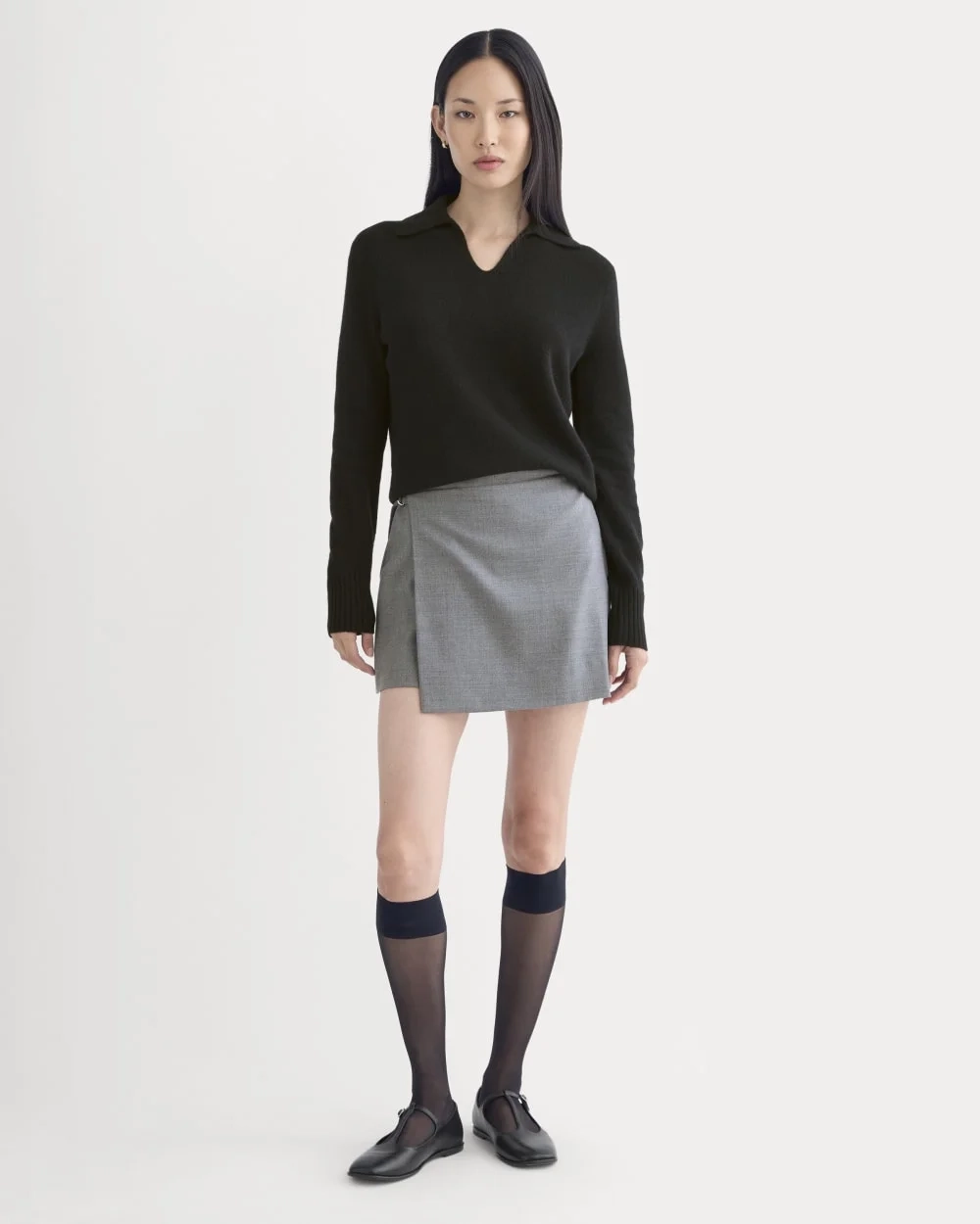 Cashmere Polo Sweater | Black (3)