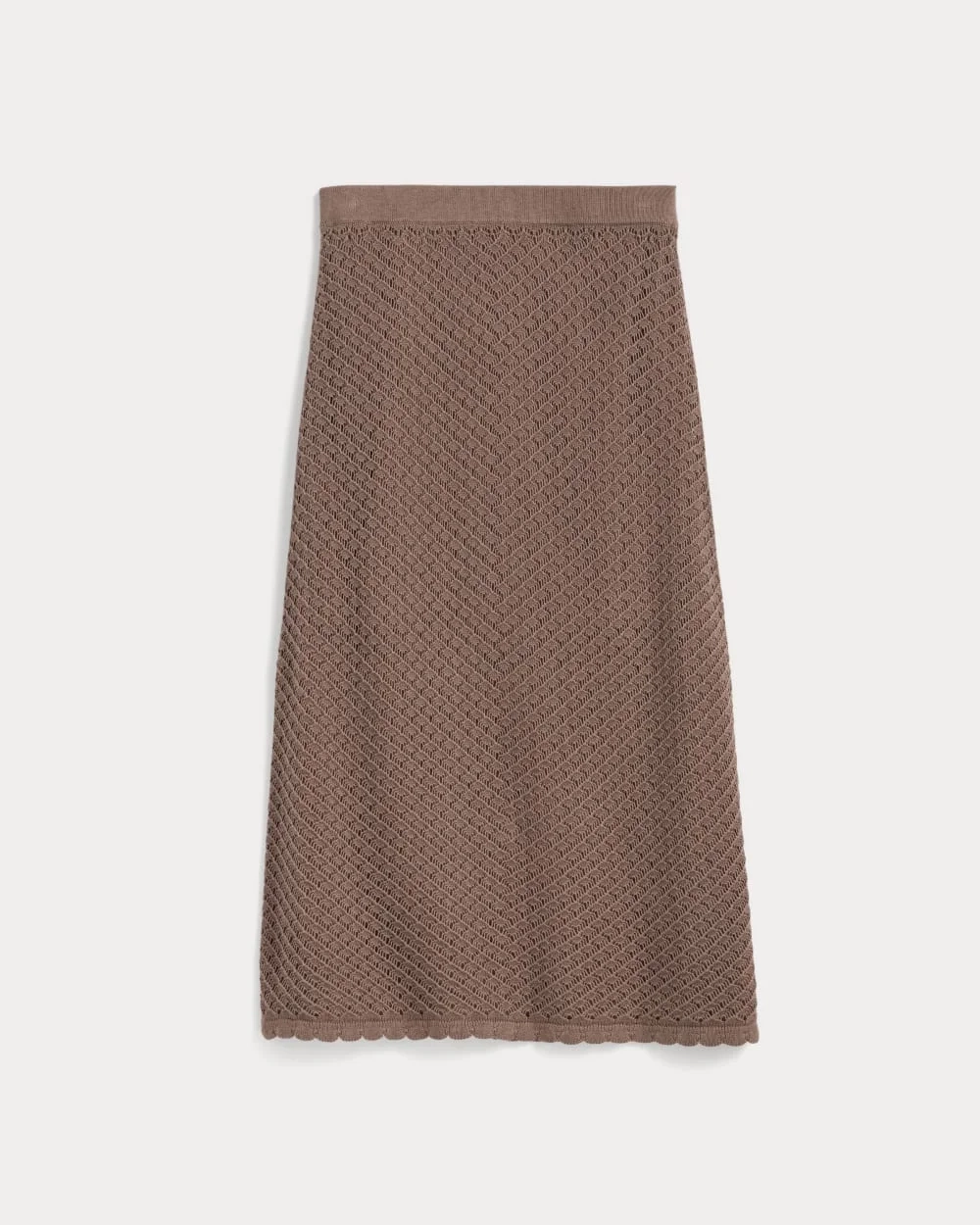 The Lace Knit Skirt | Mocha (5)