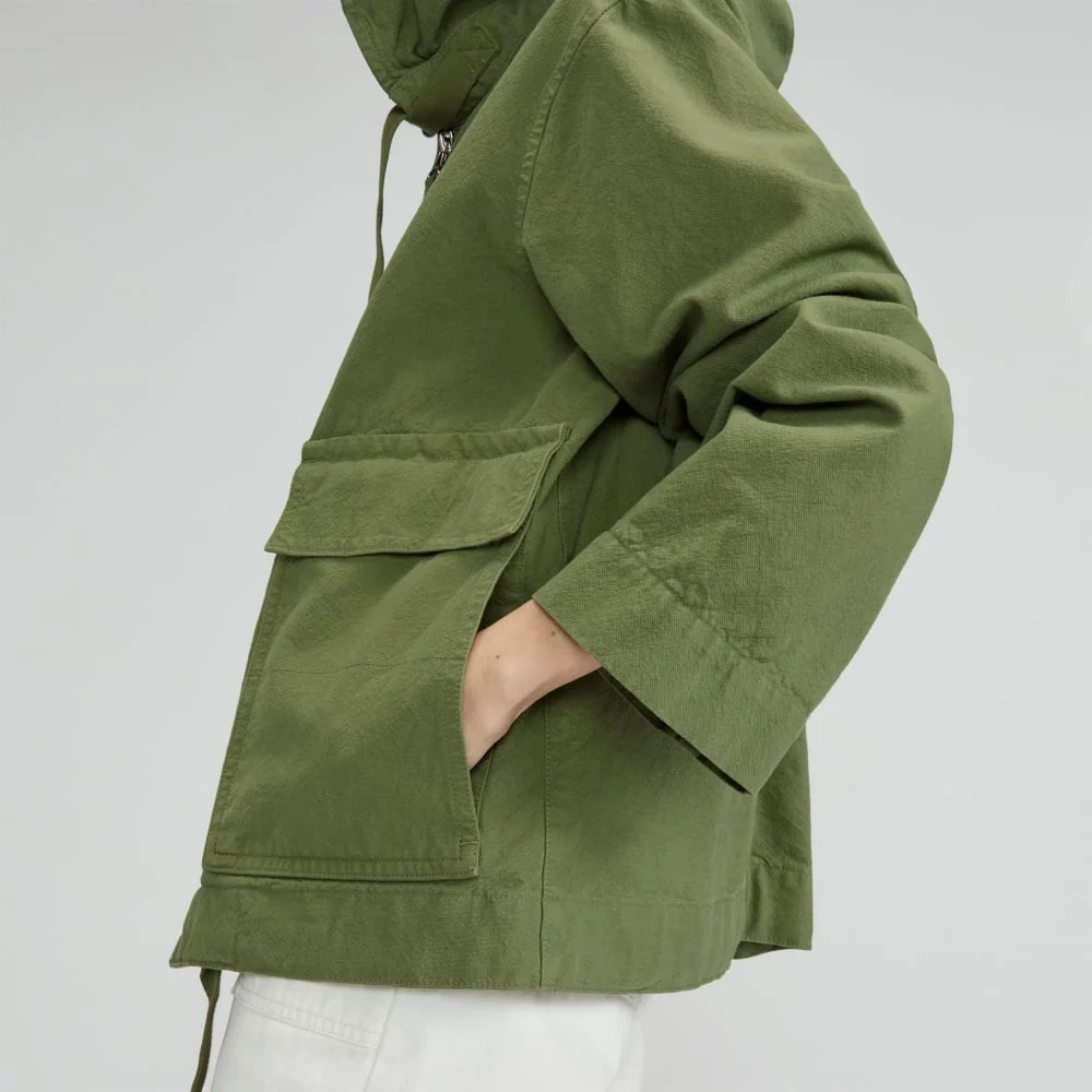 The Canvas Organic Cotton Anorak | Forest Green (4)