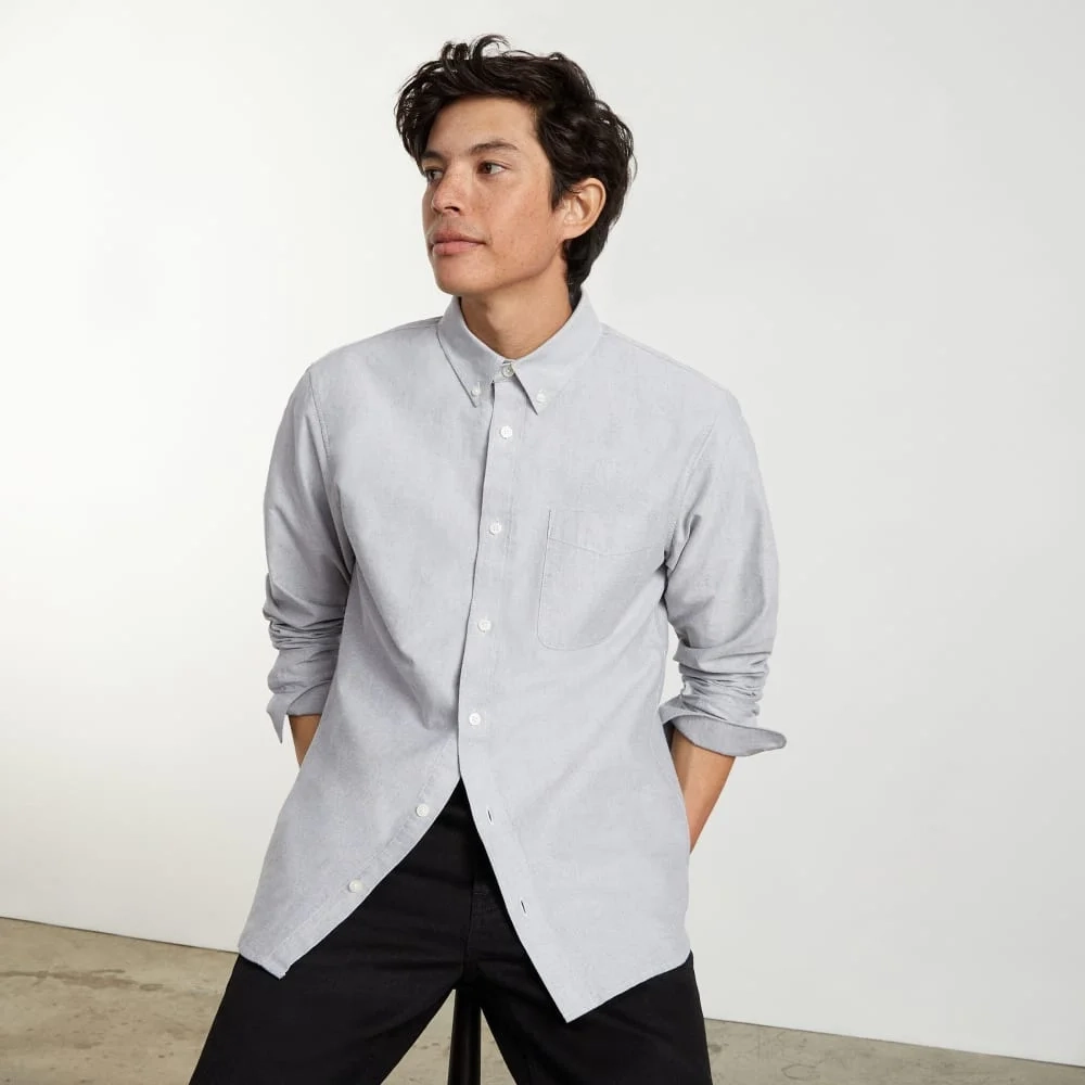 The Standard Fit Japanese Oxford Shirt | Uniform | Cloud Grey | Standard (6)