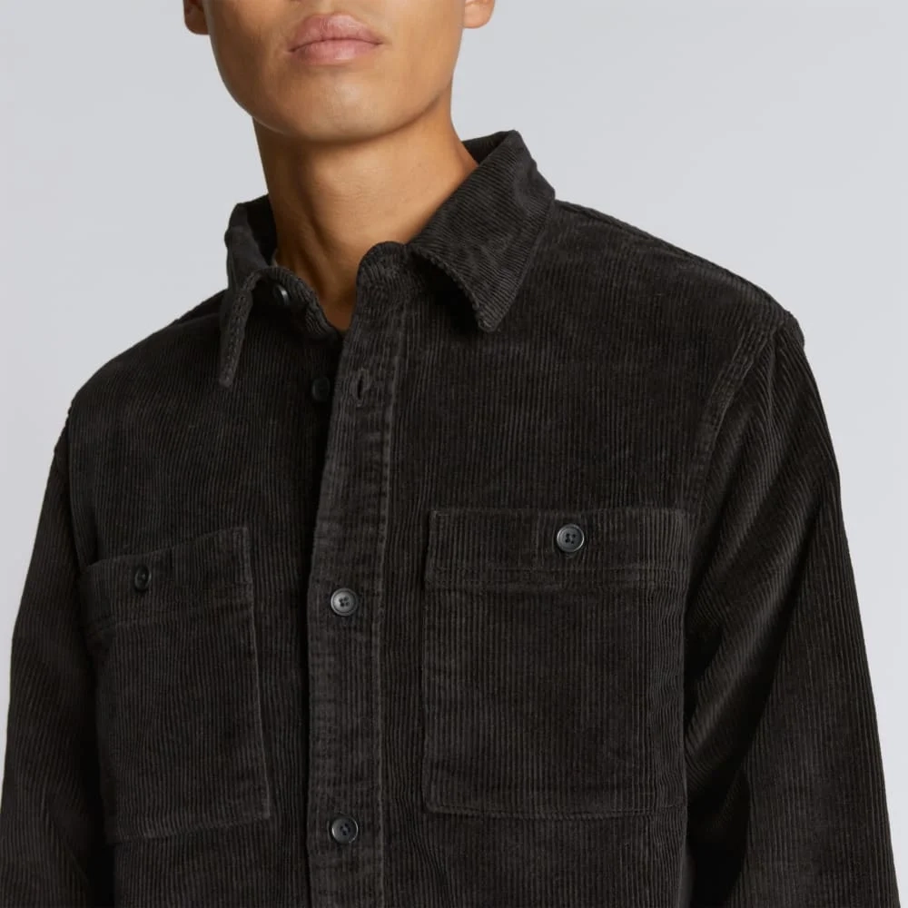 The Corduroy Everyone Overshirt | Black (6)